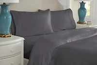 Pointehaven Solid 620 Thread Count Cotton Sheet Set 4-Pc. Sheet Set, Queen