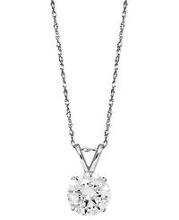 Arabella 14k White Gold Necklace, Cubic Zirconia Round Pendant (2-1/6 ct. t.w.)
