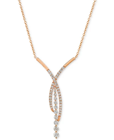 Le Vian Diamond Fancy 18" Statement Necklace (1-5/8 ct. t.w.) 14k Rose Gold (Also Available Yellow Gold)