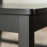 Wood Ladder Back Dining Chair, Set of 2 - Black