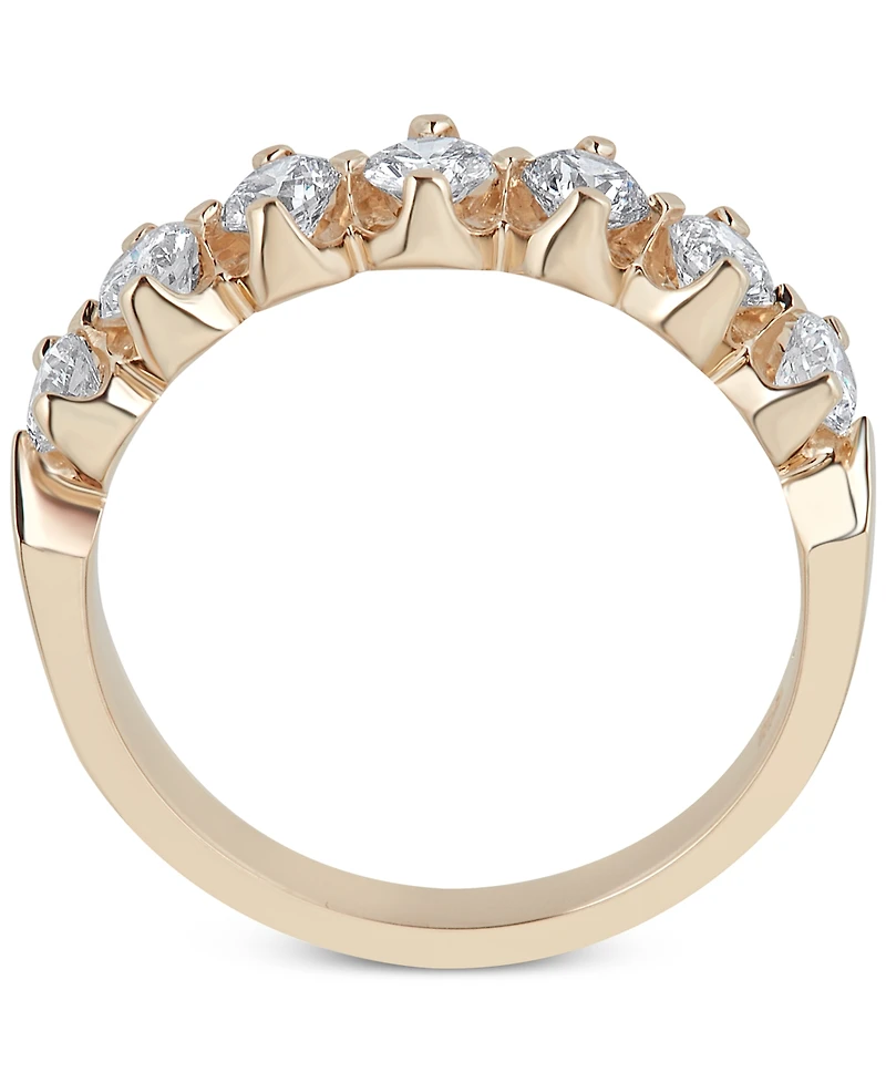 Certified Diamond Scalloped Ring (1 ct. t.w.) in 14k White Gold