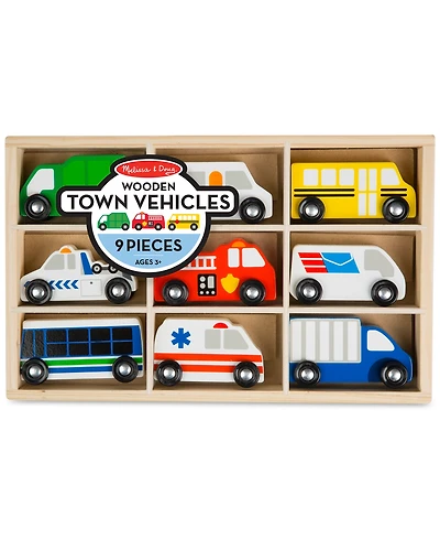 Melissa & Doug Wooden Town Vehicles Set