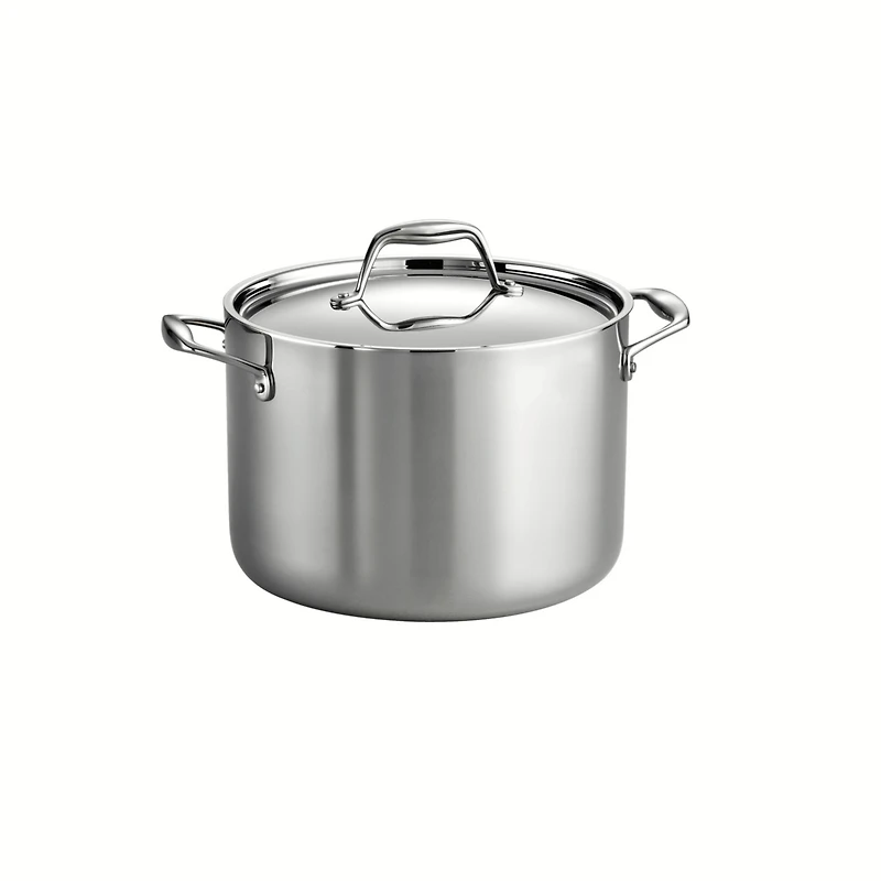 Tramontina Signature 8-Quart Tri-Ply Clad Stainless Steel Stock Pot with Lid