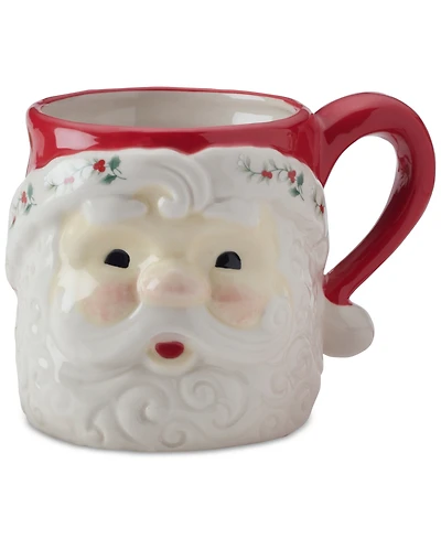 Winterberry Figural Santa Mug