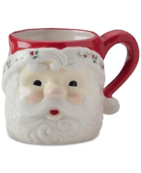 Winterberry Figural Santa Mug