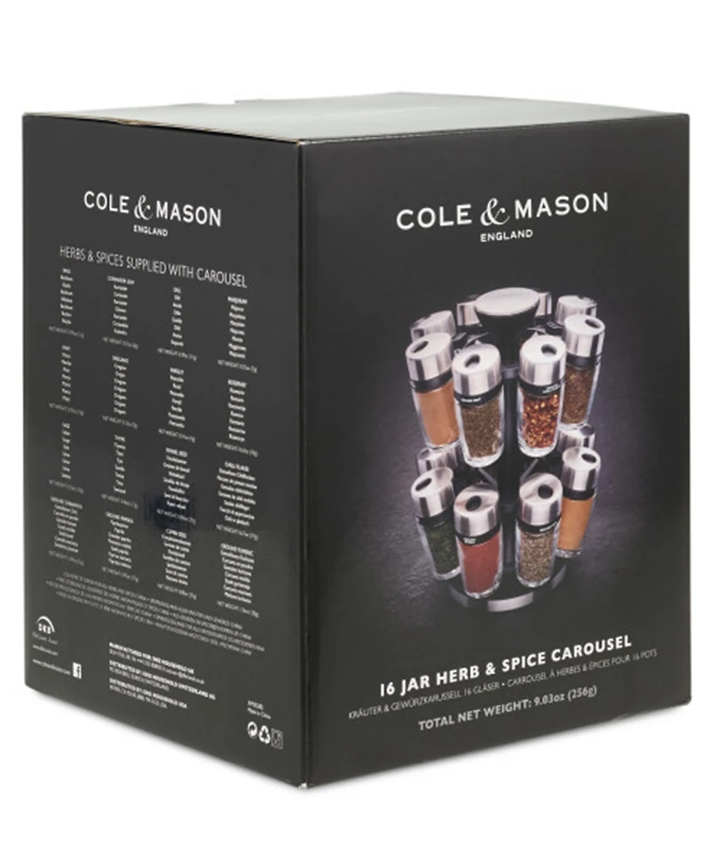 Cole & Mason 16-Jar Herb & Spice Carousel