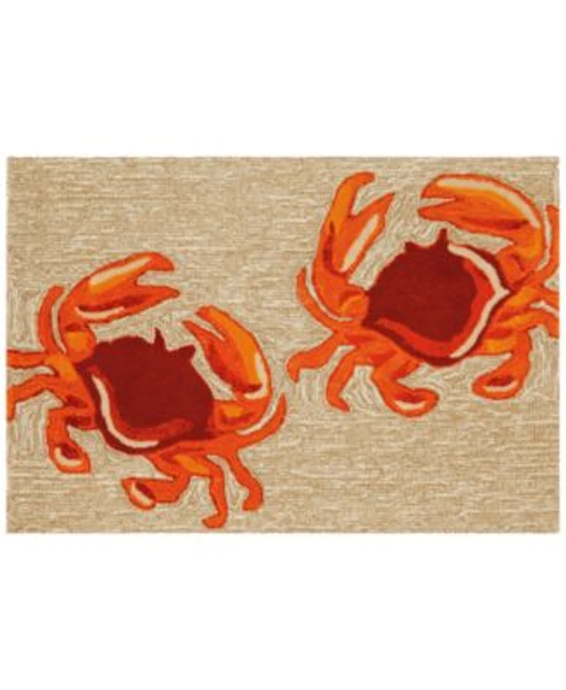 Liora Manne Front Porch Indoor Outdoor Crabs Area Rugs