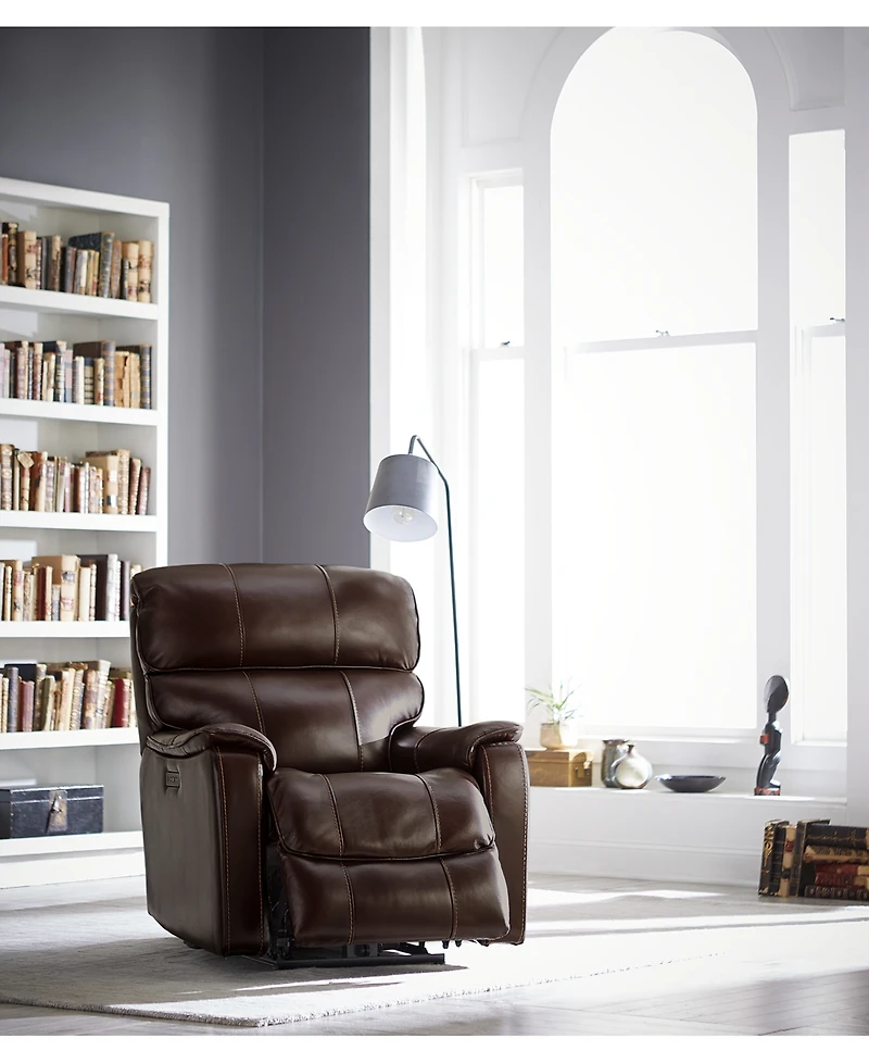 Hatherleigh 34" Leather Dual Power Recliner with Usb Outlet