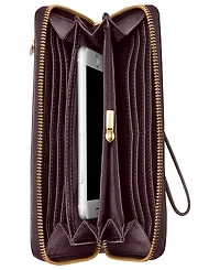 Fossil Logan Leather Zip Around Clutch Wallet