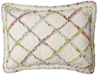 Laura Ashley Ruffle Garden Appliqued Diamond Quilt Sets