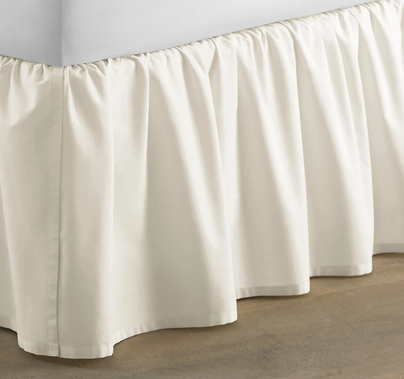 Laura Ashley Solid Ruffled Cotton Bedskirt