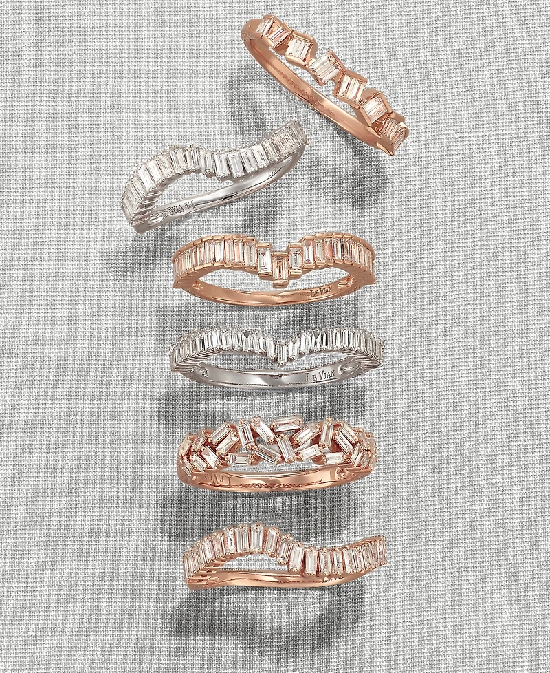 Le Vian Baguette Frenzy Diamond Ring (1/2 ct. t.w.) in 14k White Gold