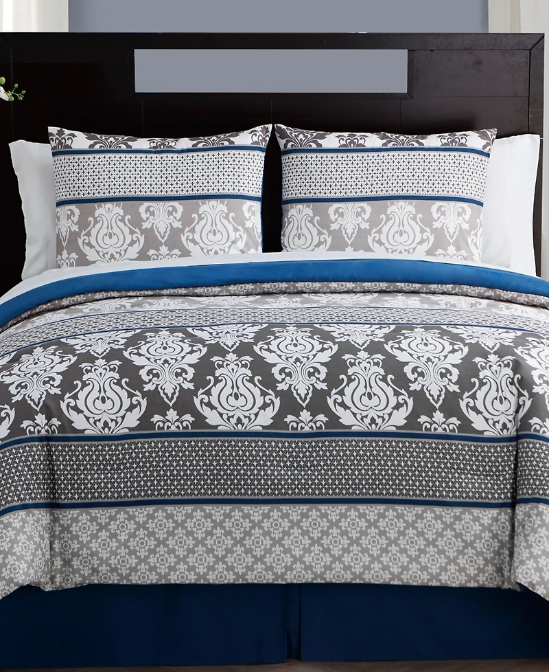 Closeout! Vcny Home Beckham 8-Pc. Damask Comforter Set