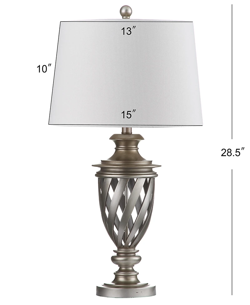 Safavieh Set of 2 Byron Urn Platinum-Tone Table Lamps