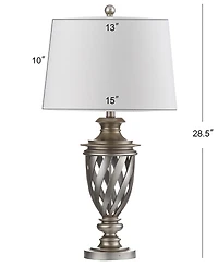 Safavieh Set of 2 Byron Urn Platinum-Tone Table Lamps