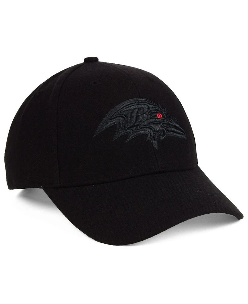 '47 Brand Baltimore Ravens Black & Black Mvp Strapback Cap