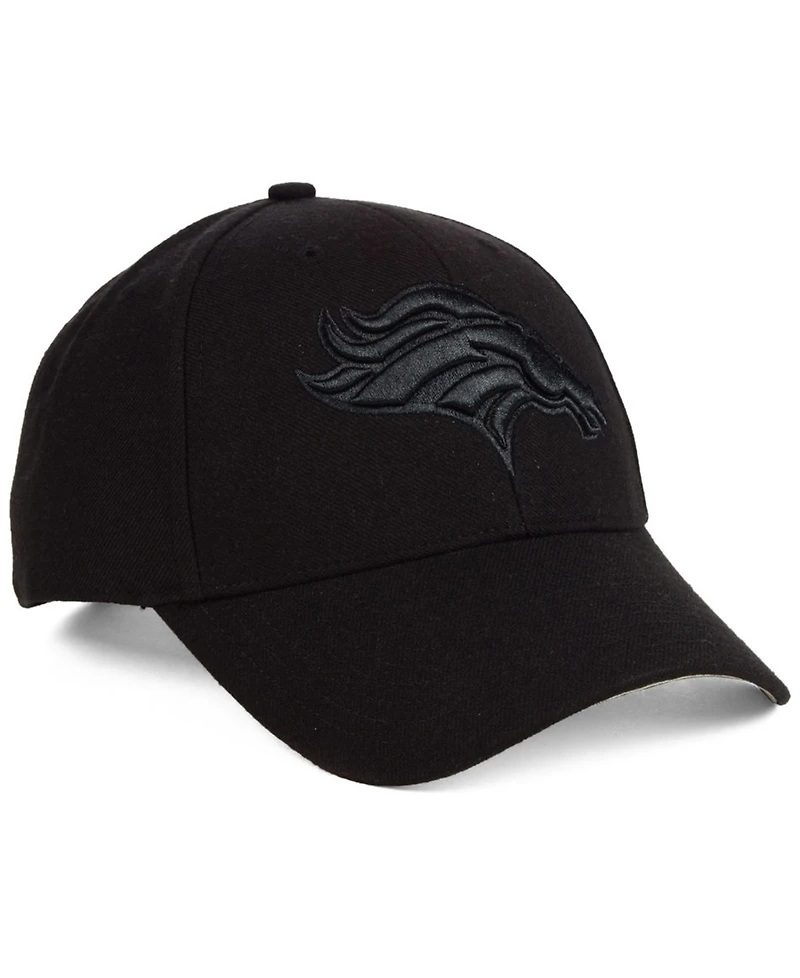 '47 Brand Denver Broncos Black & Black Mvp Strapback Cap