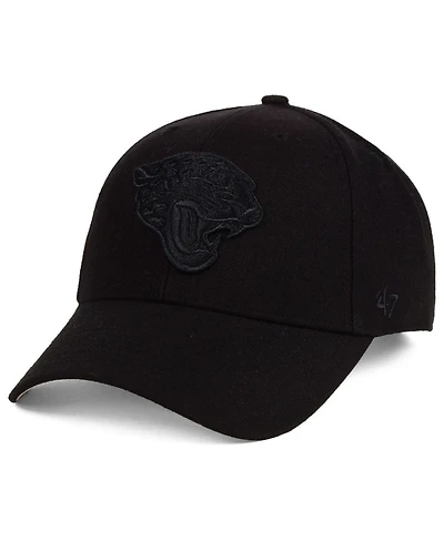 '47 Brand Jacksonville Jaguars Black & Black Mvp Strapback Cap