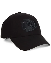 '47 Brand Kansas City Chiefs Black & Black Mvp Strapback Cap