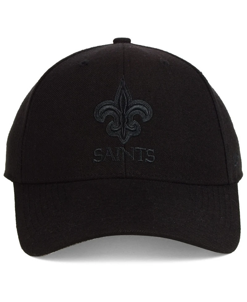 '47 Brand New Orleans Saints Black & Black Mvp Strapback Cap