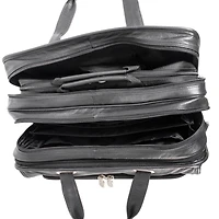 Mcklein West Town 15" Fly-Through Checkpoint-Friendly Patented Detachable -Wheeled Laptop Briefcase