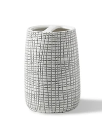Cassadecor Cestino Embossed Porcelain Toothbrush Holder