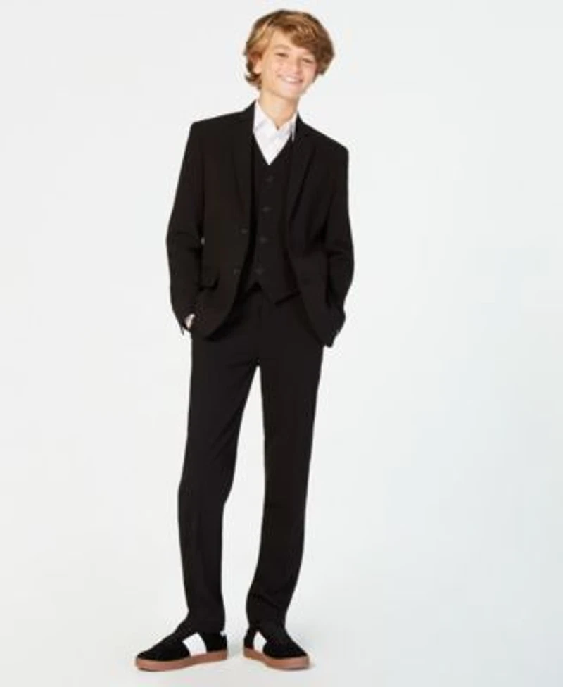 Calvin Klein Big Boys Slim Fit Stretch Suit Separates
