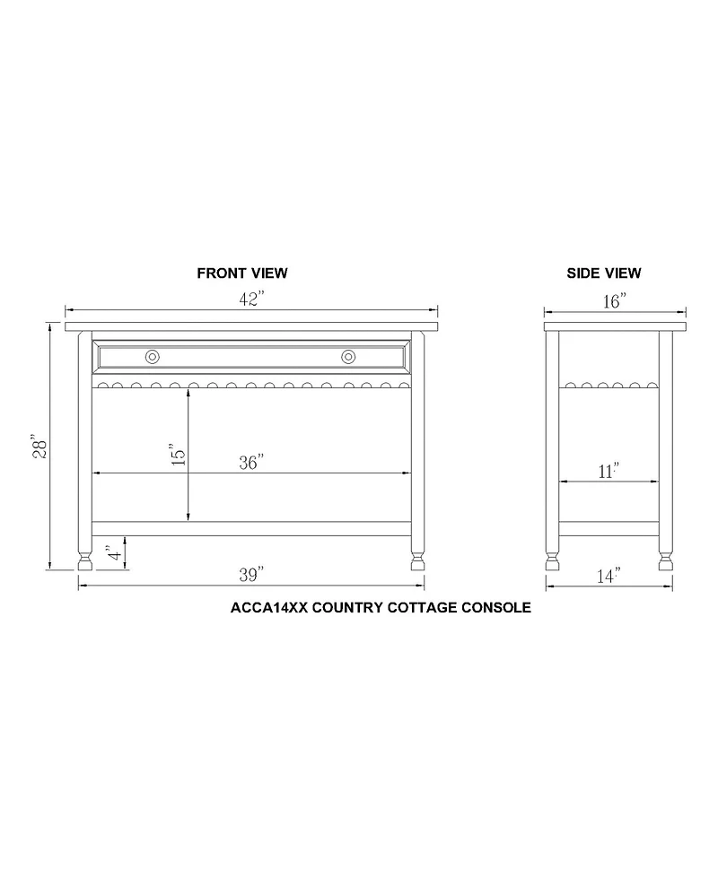 Country Cottage Media/Console Table