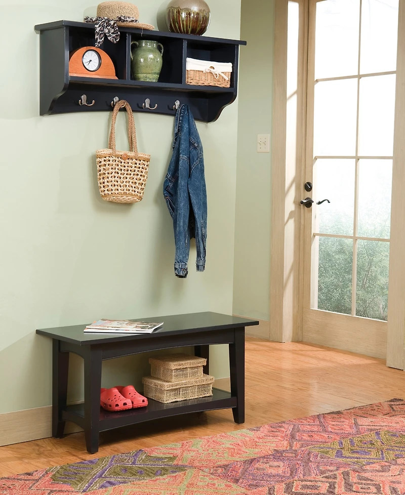 Shaker Cottage Storage Coat Hook with Bench Set