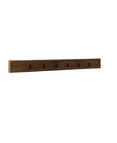 Pomona 48" Metal and Wood Wall Coat Hook