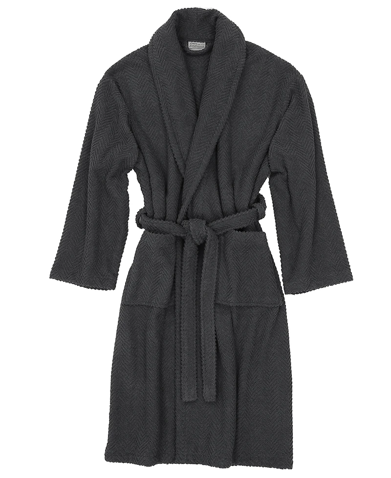 Linum Home Unisex Herringbone Weave Bath Robe