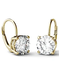 Moissanite Leverback Earrings (3 ct. t.w. Diamond Equivalent) 14k White or Yellow Gold