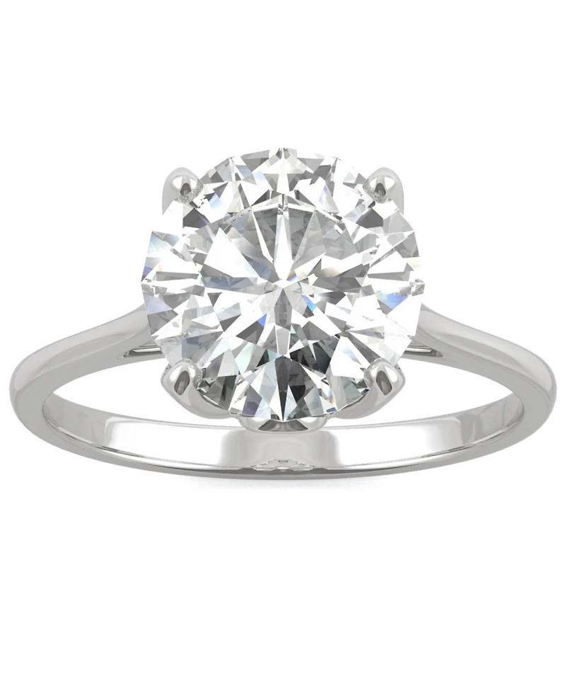 Moissanite Round Solitaire Ring (2-3/4 ct. tw. Diamond Equivalent) 14k White Gold or Yellow