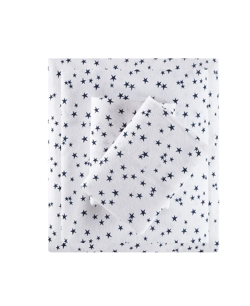 Intelligent Design Novelty Printed Flannel 4-Pc. Sheet Set