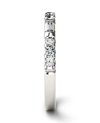 Moissanite Round and Baguette Stackable Ring (1/2 ct. tw. Diamond Equivalent) 14k White Gold