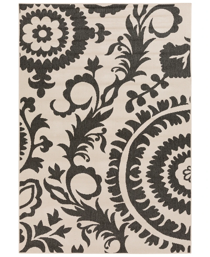 Livabliss Alfresco Alf-9612 Black 2'3" x 7'9" Runner Area Rug, Indoor/Outdoor