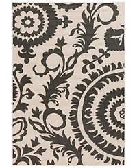 Livabliss Alfresco Alf-9612 Black 2'3" x 7'9" Runner Area Rug, Indoor/Outdoor