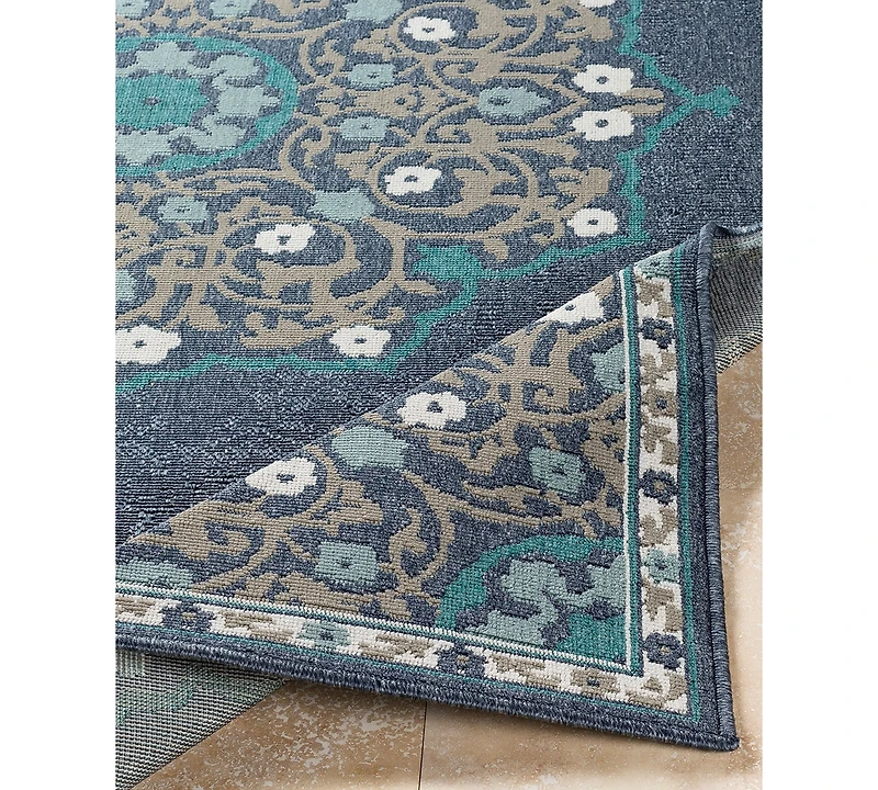 Closeout! Livabliss Alfresco Alf-9678 Charcoal 2'3" x 11'9" Runner Area Rug, Indoor/Outdoor