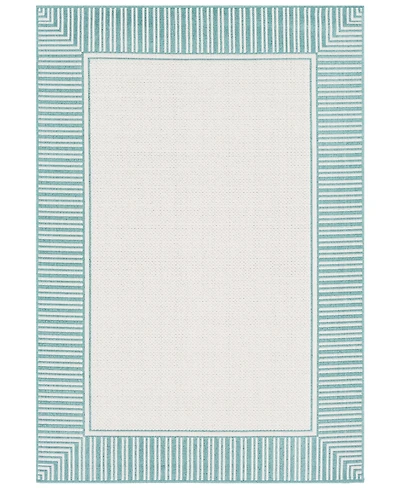 Livabliss Alfresco Alf-9680 Teal 3' x 5'6" Area Rug, Indoor/Outdoor