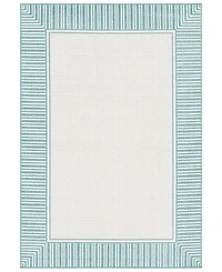 Livabliss Alfresco Alf-9680 Teal 3' x 5'6" Area Rug, Indoor/Outdoor