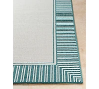 Livabliss Alfresco Alf-9680 Teal 3' x 5'6" Area Rug, Indoor/Outdoor
