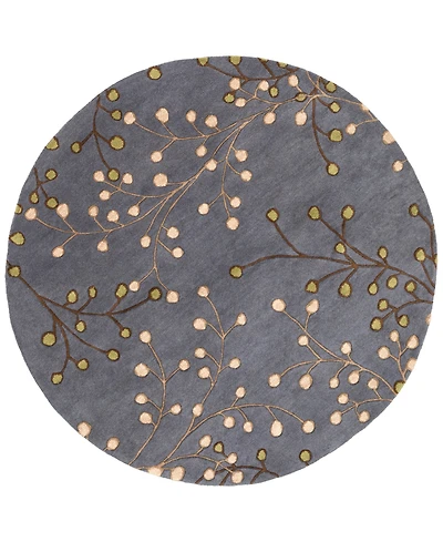 Livabliss Athena Ath-5125 Navy 4' Round Area Rug