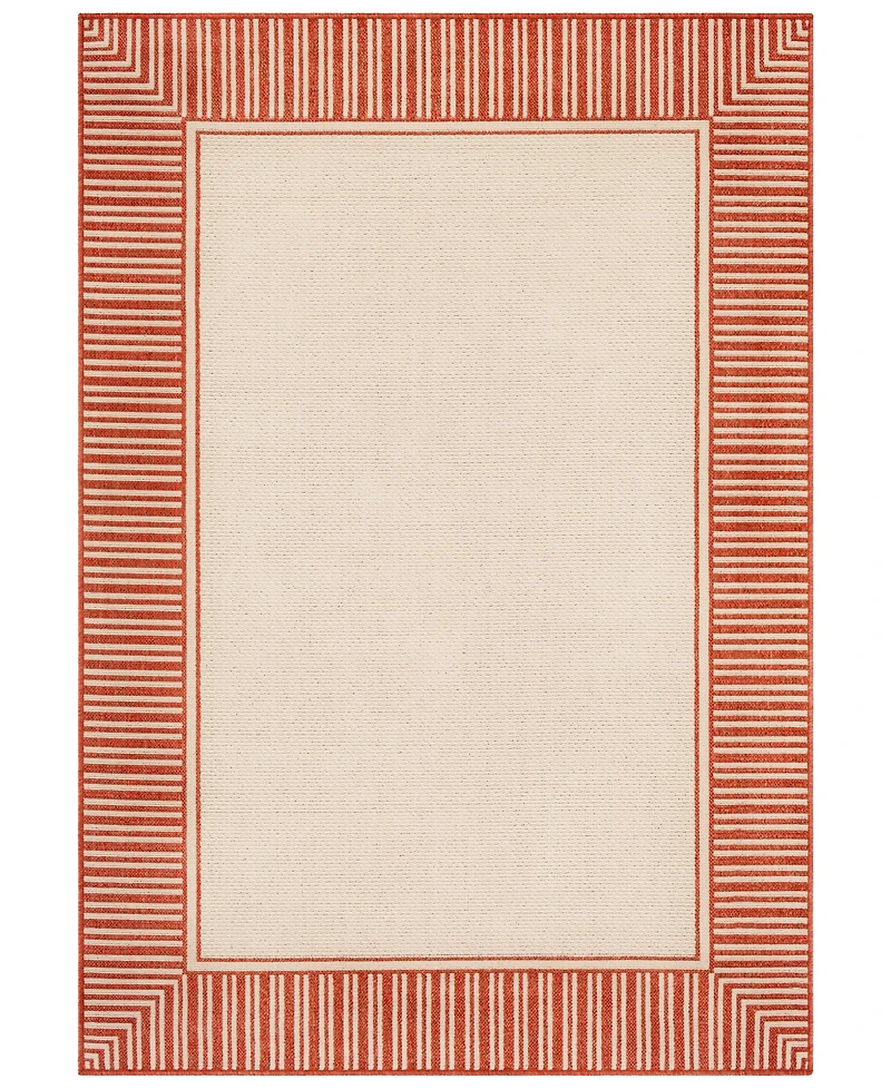 Livabliss Alfresco Alf-9683 Burnt Orange 6' x 9' Area Rug, Indoor/Outdoor