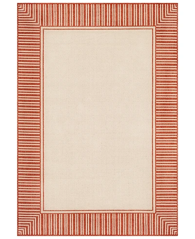 Livabliss Alfresco Alf-9683 Burnt Orange 6' x 9' Area Rug, Indoor/Outdoor