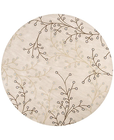 Livabliss Athena Ath-5008 Taupe 4' Round Area Rug