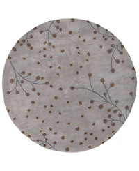 Livabliss Athena Ath-5055 Medium Gray 6' Round Area Rug