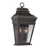 Forged Provincial Collection light outdoor sconce in Charcoal