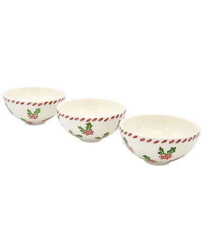 Euro Ceramica Natal Dipping Bowls, Set of 3