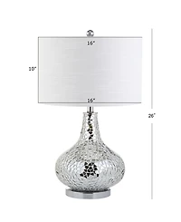 Jonathan Y Emilia Mirrored Mosaic Led Table Lamp
