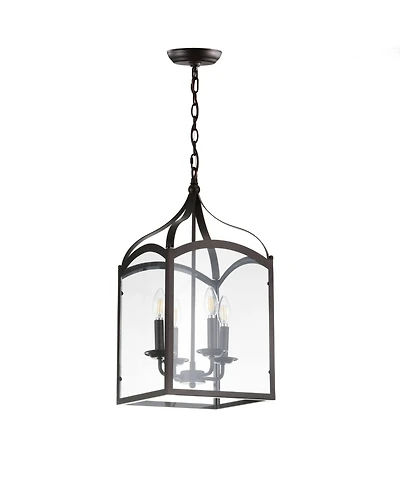 Jonathan Y Ruth 4-Light Lantern Metal, Glass Led Pendant